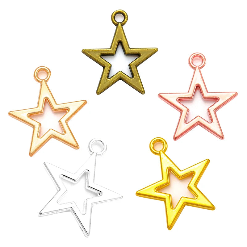 YuenZ 15*13mm 6 Color 100pcs/bag Star Charm Zinc Alloy Pendant DIY Bracelet Necklace Jewelry Handmade Accessories L339