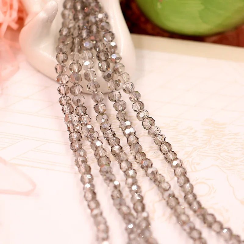 4mm Football Crystal Glass Beads for Jewelry Making
