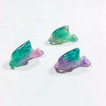 DIY Crystal Crafts Carved natural fluorite dolphin crystal animal carving jade gemstone animal carvings fugurines for home decoration