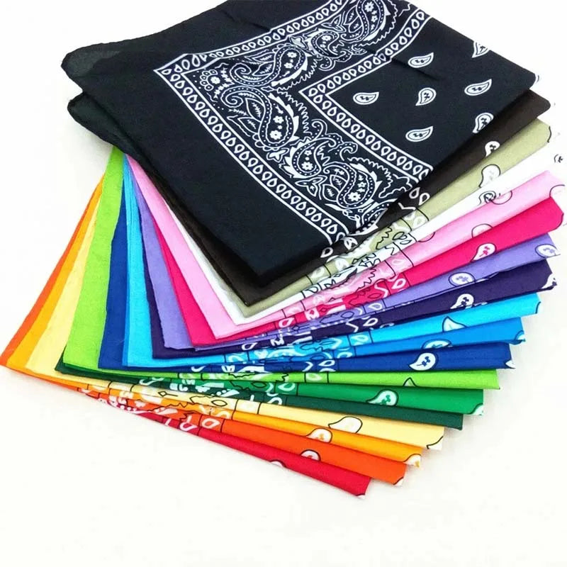 Wholesale Custom Printed Funny Hip Hop Polyester Paisley Square Scarf & Handkerchief Bandana