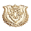 Gold Plated Leather Bag Accessories Zinc Alloy Metal Engraving Prong Plate Logos for Luggage