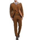 New Design Camel Brown 3 Pieces Men's Suits Spring Autumn Fashion Business Suit for Men Wedding Groomsman Tuxedos    ZYL090