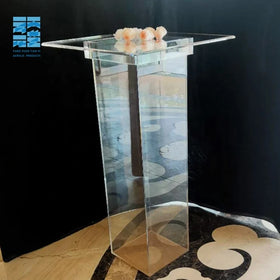 OEM Customized Manufacturer Factory Supplier Clear High Top Cocktail Acrylic Bar Table 2 Piece MOQ China