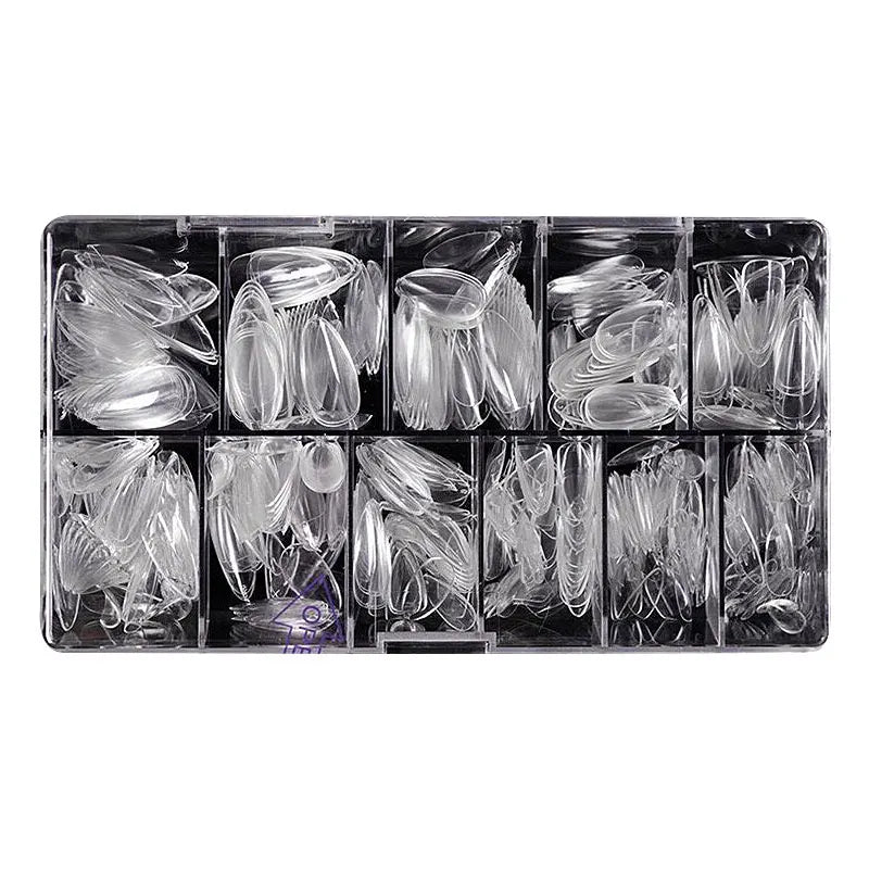 500 Fully Trapezoidal Shape Nail Extensions No Trace French Style Nail Chips for Fingers Commonly Used Nail Salons Packaged Box
