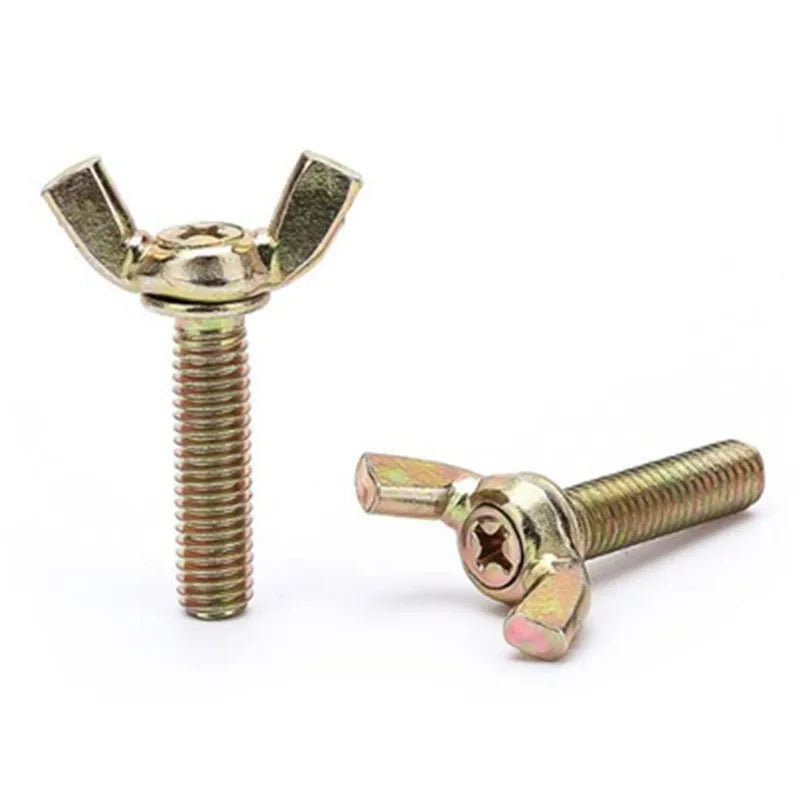 DIN316 Copper Plated Wing Bolts Carbon Steel Butterfly Wing Bolts M6 M8 M10 Cross Head Wing Bolts and Nuts MegaBDM