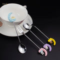 RUIKAISI New Cute Astronaut Spoon Silver Gold Stainless Steel Coffee Tea Spoon