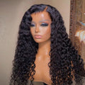 Ready Ship 13x4 Full Lace Front Transparent Remy Human Hair Wigs 10-34Inch Brazilian Deep Straight Jerry Curly Black Women