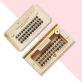 Cluster False Bulk Lashes Extensions Kit Segmented 20mm Dark Brown Thin Band Diy Individual Lash Pre Cut Kit