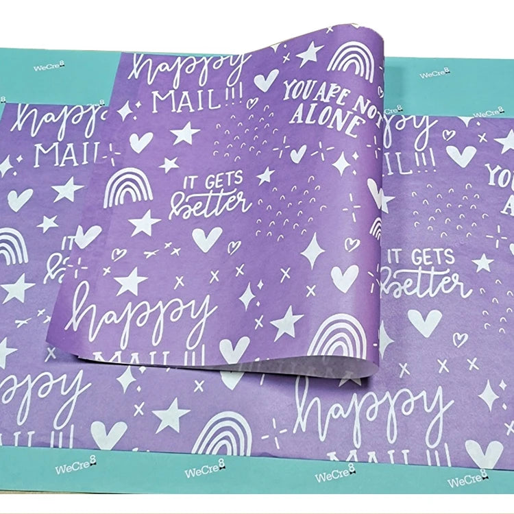Custom Logo Printed Christmas Gift Packaging Thin Tissue Clothing Wrapping Paper Flower Wrapping Paper
