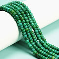 Wholesale Price Smooth Rondelle Gemstone Bead Strand Dark Green Turquoise Beads for DIY Jewelry Making 2x4mm 4x6mm 4.5x8mm