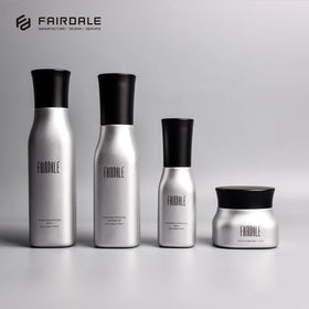 Custom Printed Matte Airless Frosted Glass Face Body Emty Pump Lotion Bottle Set for Cosmetic