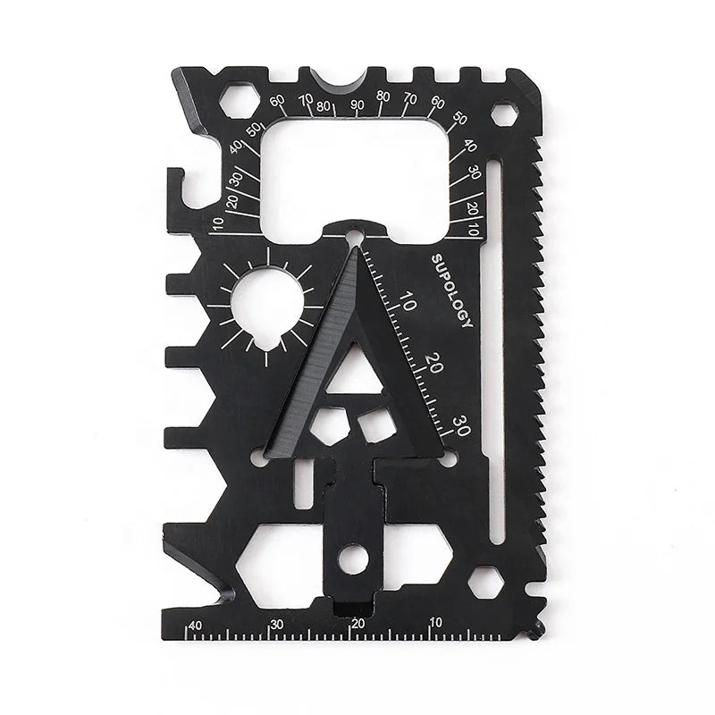 18 in 1 Outdoor Best Emergency EDC Survival Gear Stainless Steel Multitool Card
