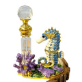 Middle East Style 4ml Perfume Bottle High-grade Seahorse Perfume Empty Bottle Coral Shell Inlaid with Blue Diamonds