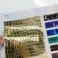 Pu Synthetic Leather with Hologram crocodile Skin for Bag Use and Shoes Upholstery