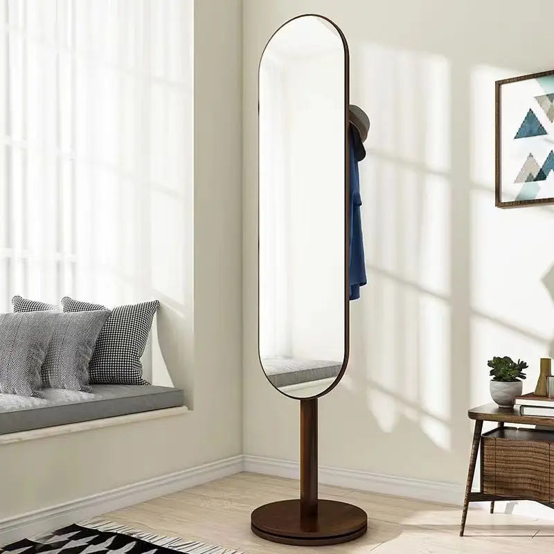 174*35cm New Design Full-length Mirror With Hanger Rotate Upright Bedroom Household Dressing Fitting Mirror Floor Mirror