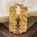 Zeadear Certified New Vintage Geometric Gold Plated Stainless Steel Charms Pendant for Unisex Gift Made in Guangdong