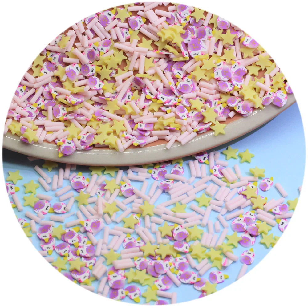 Cartoon Horse Unicorn Polymer Clay Sprinkle for Kids DIY Craft Clay Nail Art Slice DIY Craft Filler Scrapbook Decoration