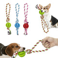 Interactive Dog Molar Toy Durable Rubber Chew Ball with Bite-Resistant Rope for Pet Teeth Cleaning