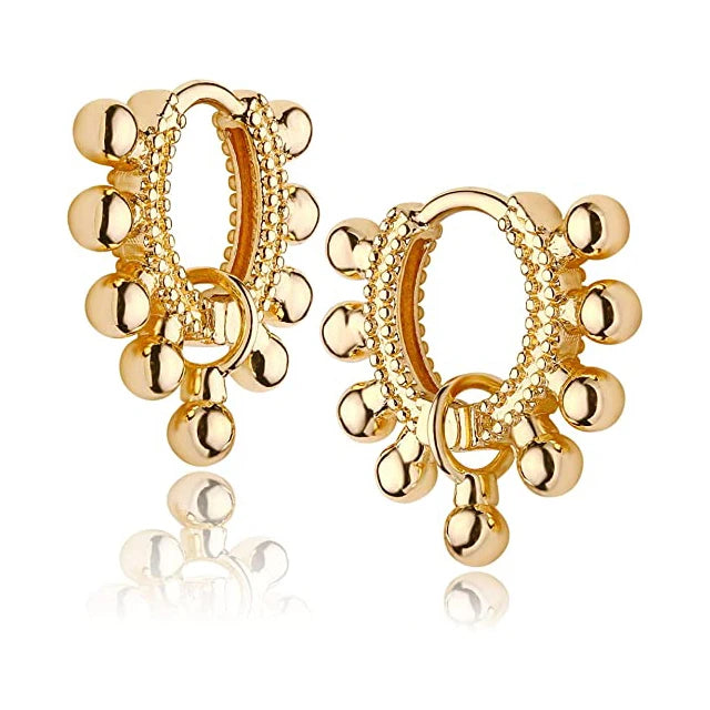 Fashion Exquisite Gold-plated Cute Drop-shaped Hoop Earrings for Women