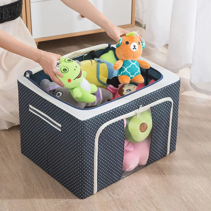 Large Capacity Soft Fabric Dresser Drawer and Closet Storage Organizer with Reinforced Handle Foldable Storage Bag