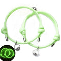 2pcs/Set Luminous Fluorescent Couples Bracelet Glow in the Dark Magnetic Connect Lover Minimalist Braid Rope Bracelet for Couple