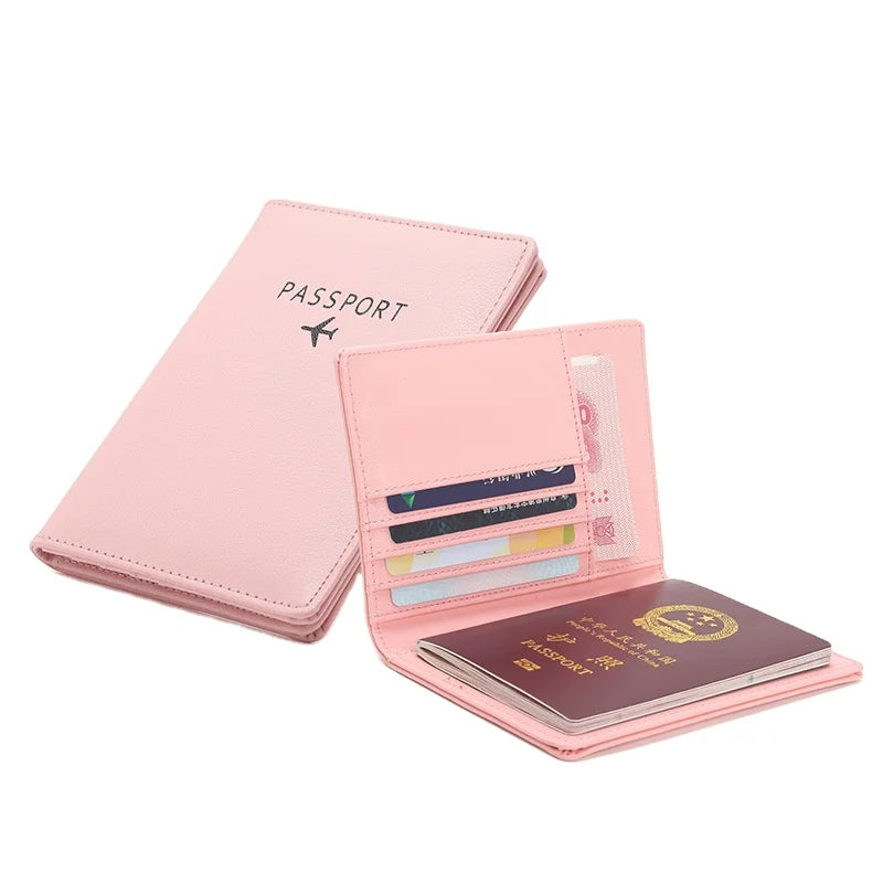 Wholesale RFID Passport Bag Men and Women Multi-function Document Bag Travel Pu Passport Holder
