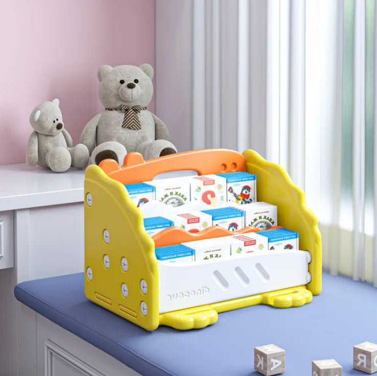 Multifunctional Primary School Plastic Kids Desktop Reading Book Storage Rack
