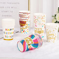 Paper Cups Color Paper Cup Printed and Hot Stamping Birthday Party Disposable 250 ml Paper Cup