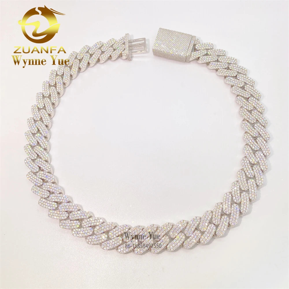 23mm 600g Thick Heavy Miami GRA Certificate Pass Diamond Tester VVS Moissanite Cuban Chain