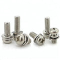 Bolts Manufacturers Customized M2M3M4M5M6 Spring Pads Flat Washers and Phillips Disc Head Round Head Triple Combination Screws