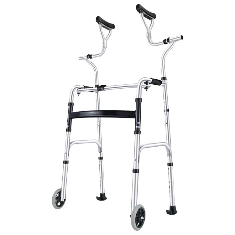 Walking aid manual walker adult hospital walkers for disabled elderly people stainless steel walker MegaBDM
