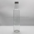 25cl Flint Glass Olive Oil Bottle 250cc 250ml clear Round Marasca Oli Glass Bottle Miscellaneous Grains Bottle with Aluminum Cap