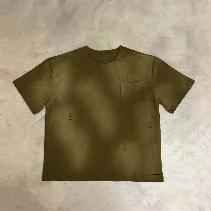 Chinese Brand Wholesale Heavyweight Loose Cotton Men T-Shirts Pattern Cartoon T-Shirt