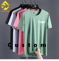 Fengway Custom Quick Dry Blank T-Shirts Summer Ice Silk Thin Tee Top Short Sleeve Casual T-Shirts for Men