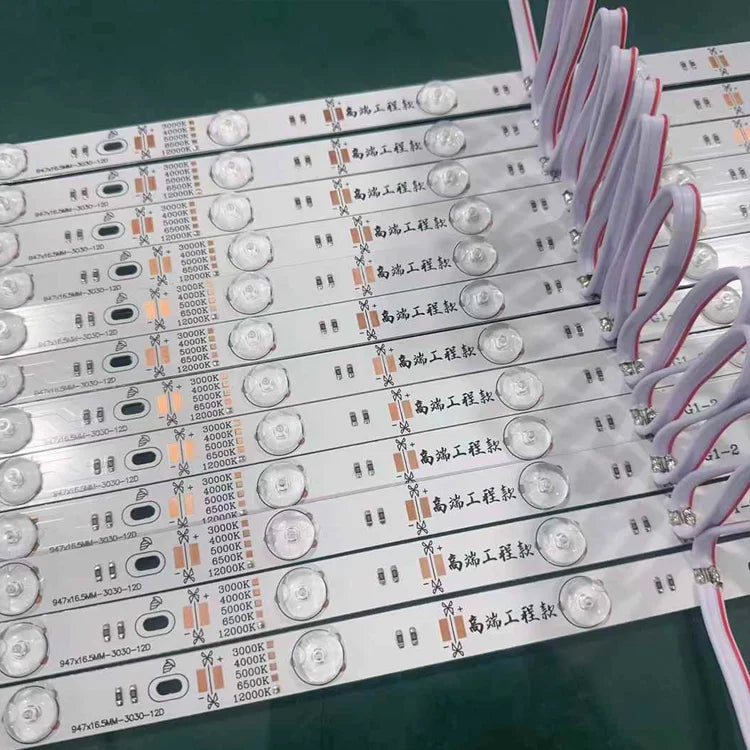 Foxygen DC12V DC24V SMD3030 LED Backlight Strip with 3000K 4000K 5000K 6000K 12000K Brightness Adjustment