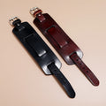 Wholesale Double Layer Punk Unique Mens Adjustable Metal Buckle Genuine Leather Bracelet