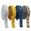 Crystal Resin Rhinestone Chain Trim Applique Ribbon Hot Fix Motif Rhinestones DIY Dress Alterations Pointback
