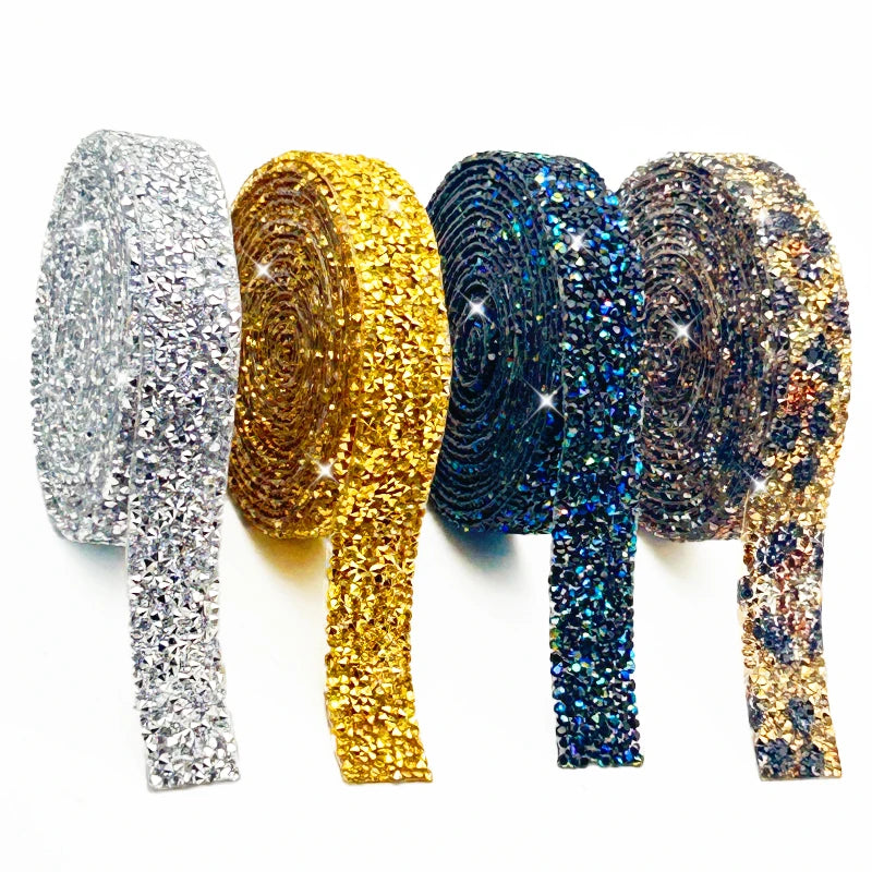 Crystal Resin Rhinestone Chain Trim Applique Ribbon Hot Fix Motif Rhinestones DIY Dress Alterations Pointback