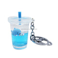 Waterproof Sticker 3D Dolphin Floater Boba Keychain Liquid Plastic Key Chains