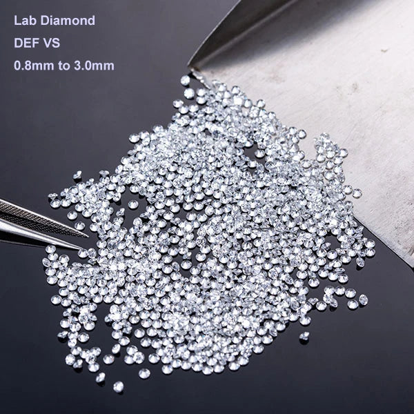 Starsgem HPHT DEF White Color Melee Size 0.03ct to 0.1ct Lab Diamond Hot Sale Round Shape VS Loose Diamonds Lab Grown