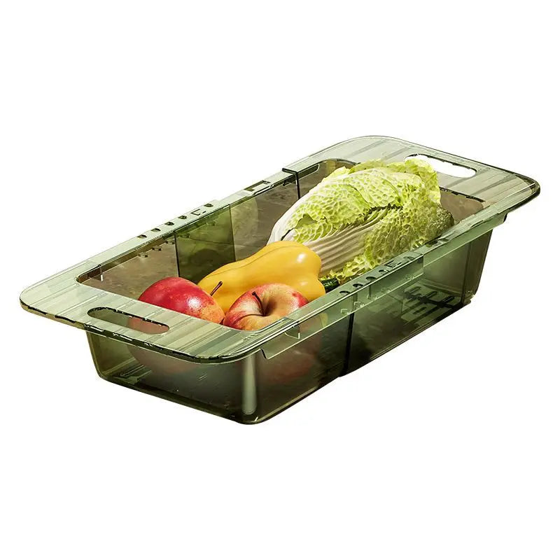 OWNSWING Extend Kitchen Sink Drain Basket Adjustable Vegetables and Fruits Holder Freezer Basket Divider With Handle
