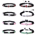 New Style Promotional Sale Two Sets of Yoga Bracelet Volcanic Rock Natural Gemstone Crystal  Gift for Women Mens Jewelry