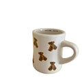 Madou  Wholesale Korea Style INS Cream Chocolate Brown Bear Mug White Breakfast Cereal Coffee Milk Cup
