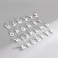 5mm Simple 26 Initial Letter Charm Soild 925 Sterling Silver A-Z Alphabet Pendant Charm for Diy Bracelet Necklace Jewelry Making