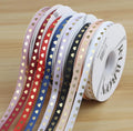 Wholesale Recycled Polyester Double Side Solid Gold Heart Foil Printed Grosgrain Gift Ribbon Roll