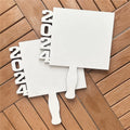 Creative Home Eco-Friendly Wooden Photo Frame Big Size MDF High Glossy Sublimation Customized Logo Paddle Fan 2024 Grad Panel