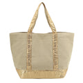 Portable Fashion Utility Tote Bag With Golden Sequin Handle for Women Large Capacity Crossbody Fashion Shopping Bag Handbags