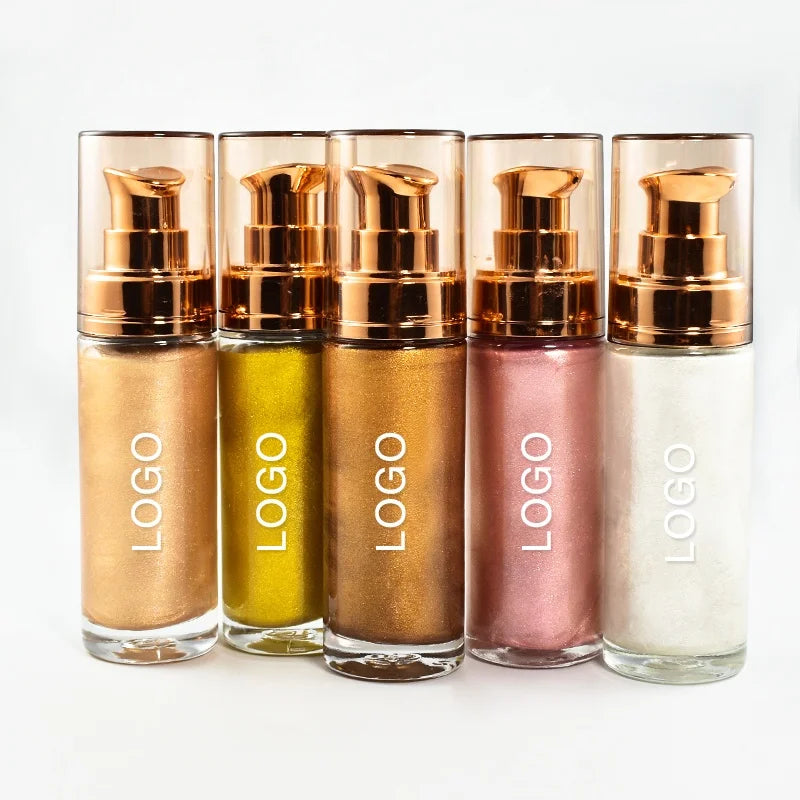 No Logo Highlighter Makeup Custom Private Label 30ml Cosmetic Highlighter Spray Face Liquid Highlighter Makeup