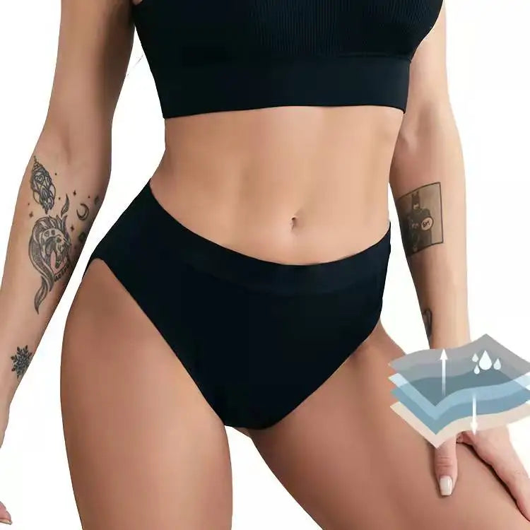 Hot Selling Women's High Waist Cotton Sporty Underwear Plus Size XL Customizable Pattern Logo Breathable Comfortable Knitted