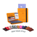 Men's Wallet PU Leather Passport Cover Custom Travel Wallet with Card Case Ticket Slot RFID Blocking Passport Holder for Men
